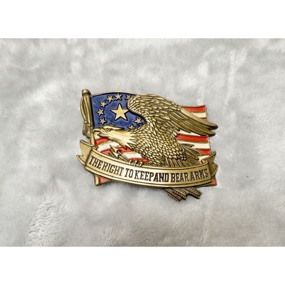 Vtg 1982 Baron Buckles Solid Brass 2A Western Belt Buckle Made In USA